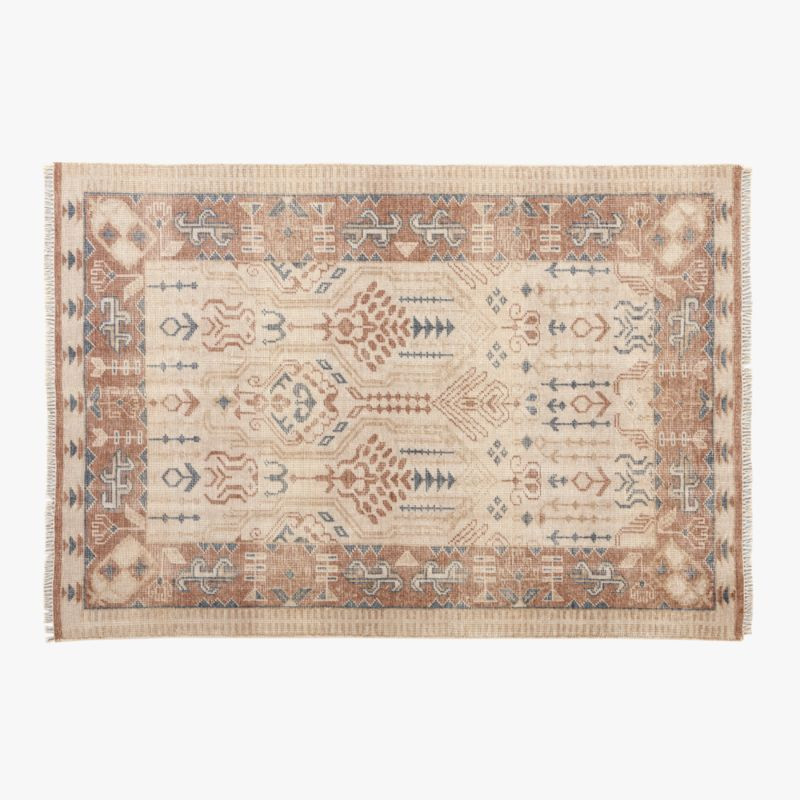 Cala Warm White Hand-Knotted New Zealand Wool Area Rug 6'x9' + Reviews | CB2 | CB2