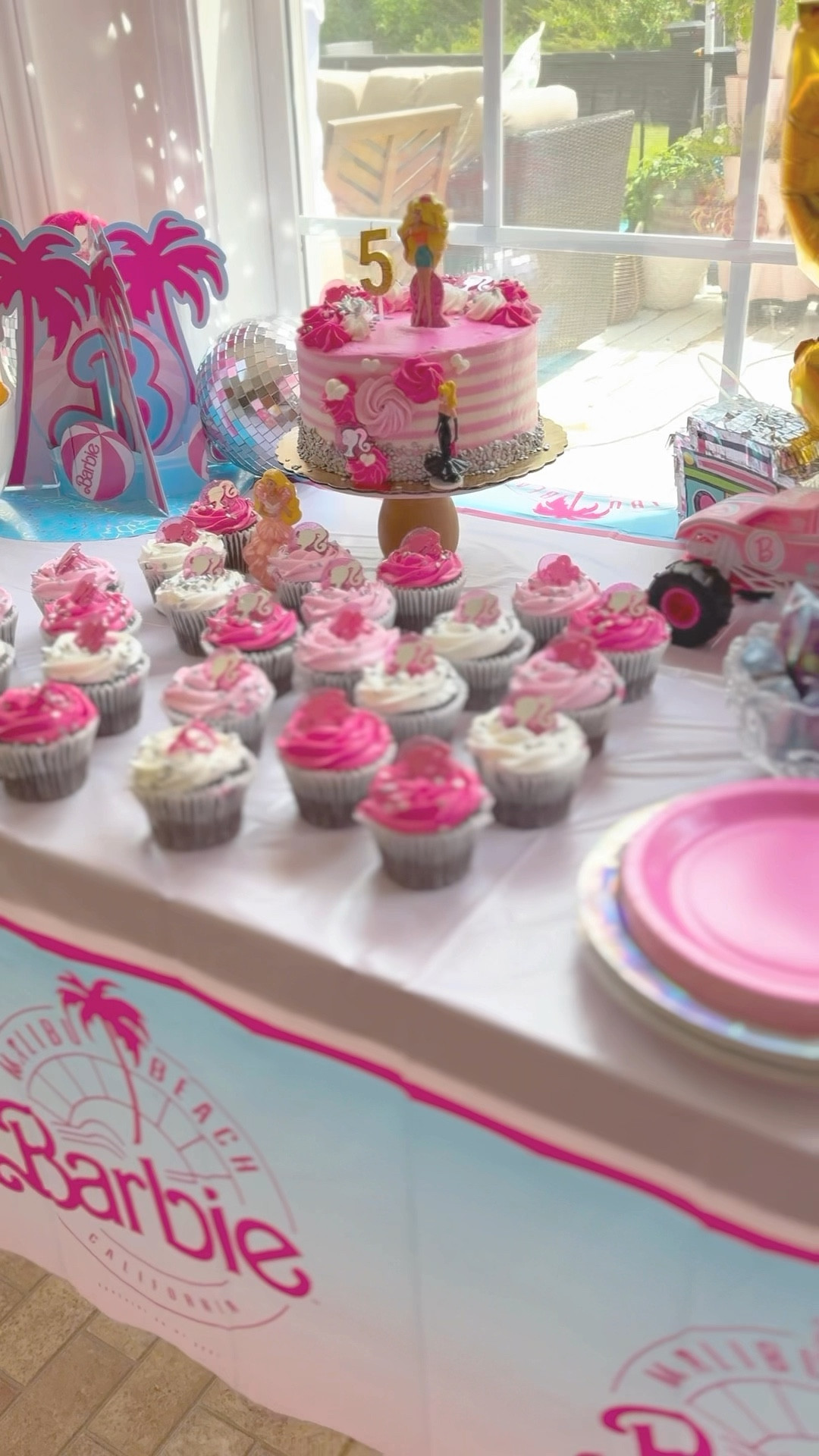 Throw the ultimate Malibu Barbie party with all the essentials! My 5 year old’s party was a huge hit complete with water slides and sprinklers! 
#barbieparty #barbie #diyparty 

#LTKParties #LTKHome #LTKSummerEdit