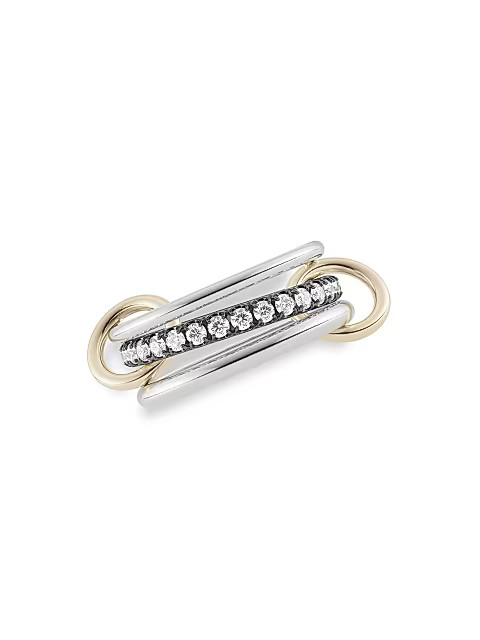 Galaxy Petunia Sterling Silver, 18K Yellow Gold, & Diamond Ring | Saks Fifth Avenue