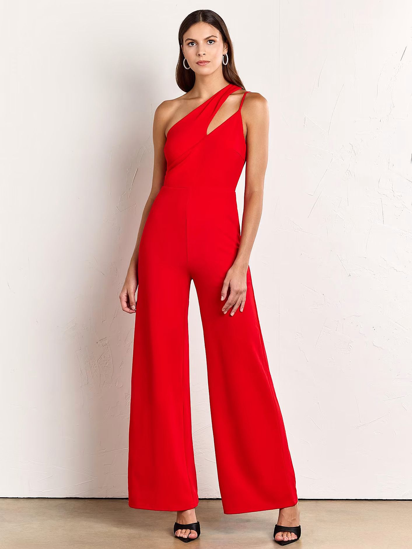 One-Shoulder Cut Out Jumpsuit - Lena - New York & Company | New York & Company
