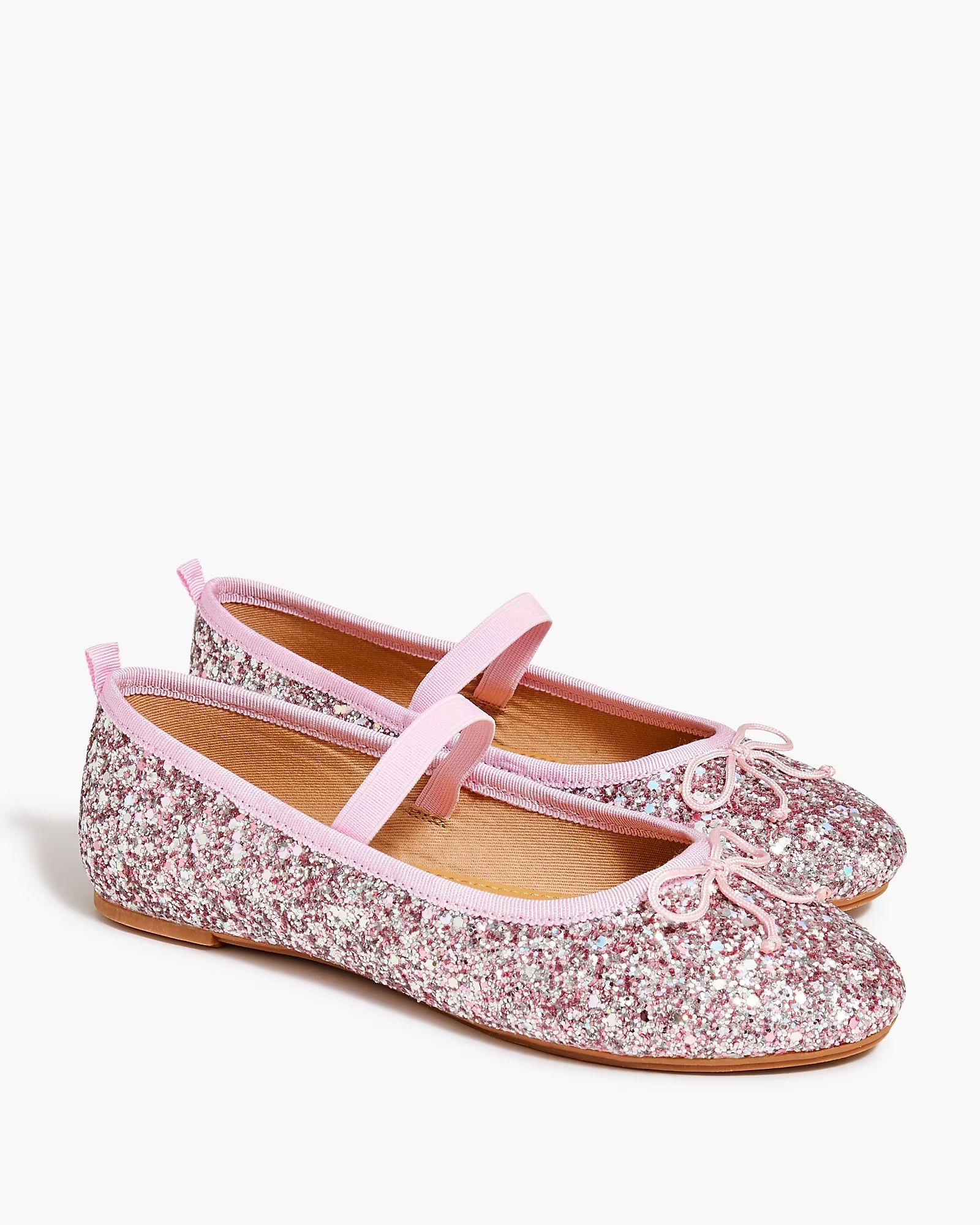 Girls' glitter Mary Janes with elastic strap | J.Crew Factory