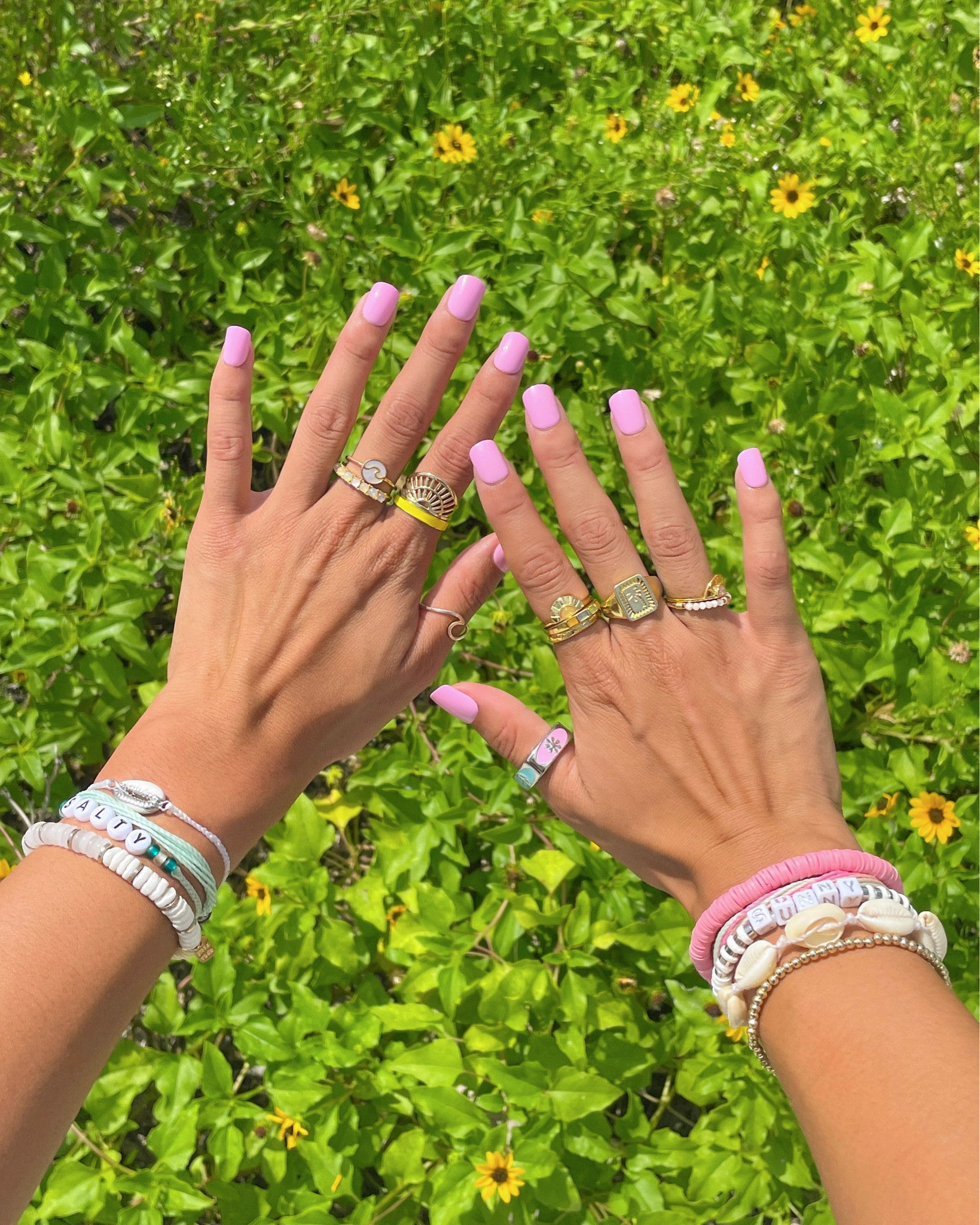 my pura vida bracelet and ring stack of the day!! perfect for styling bright, beachy, and colorful outfits 💗 you can also use code CAROLINEXO for $$ off puravidabracelets.com 😊#LTKMostLoved 

#LTKGiftGuide #LTKSeasonal