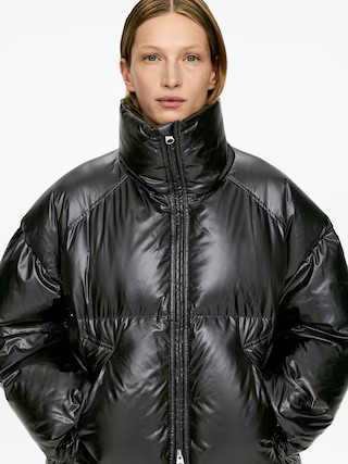 Upcycled Down Puffer Jacket – Black – Women – ARKET GB | Arket UK