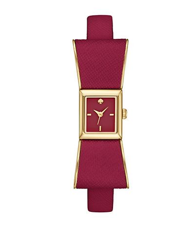 Kenmare Goldtone Stainless Steel and Merlot Leather Strap Watch | Lord & Taylor