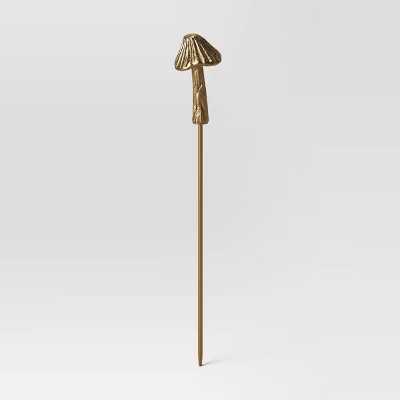 12" Mushroom Metal Pot Stake Gold - Smith & Hawken™ | Target