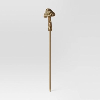 12" Mushroom Metal Pot Stake Gold - Smith & Hawken™ | Target