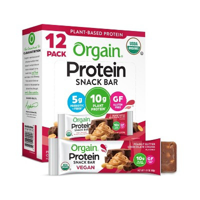 Orgain Organic Vegan Protein Bar - Peanut Butter Chocolate Chip - 12ct | Target