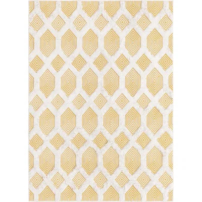 Casa Geometric Cotton Yellow Area Rug Sabrina Soto™ Collection Rug Size: Rectangle 4'5 x 6' | Wayfair North America