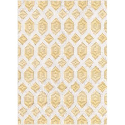 Casa Geometric Cotton Yellow Area Rug Sabrina Soto™ Collection Rug Size: Rectangle 4'5 x 6' | Wayfair North America