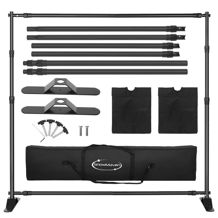 ShowMaven 10x8ft Photography Backdrop Stand Heavy Duty, Background Support Stand,Banner Stand Adj... | Walmart (US)