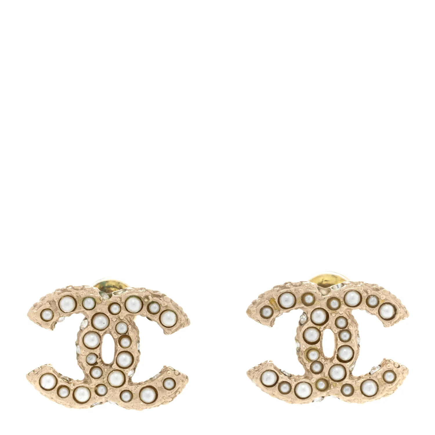 CHANEL Pearl CC Earrings Light Gold | FASHIONPHILE | FASHIONPHILE (US)