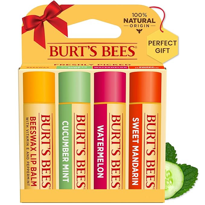 Burt's Bees Lip Balm Stocking Stuffers, Moisturizing Lip Care Christmas Gifts, Freshly Picked - O... | Amazon (US)