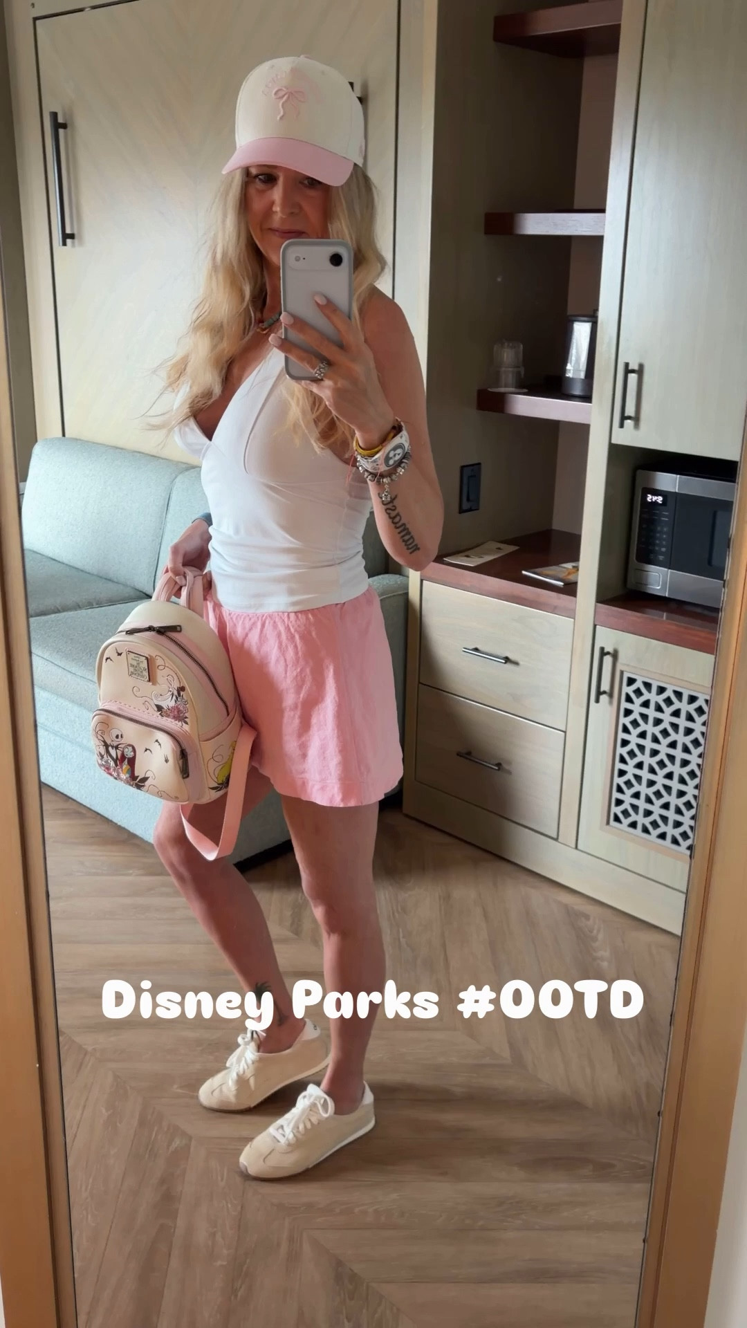 Disney park day OOTD 🎢✨

Wearing my Free People My Little micro linen skirt (size medium) with a Free People halter (size small), Alo Sunset sneakers, Loungefly bag, and my Louis Vuitton sunnies.

Cute, comfy, and ready for a full park day 💕

And a quick hubs fit check 😏
Vuori Ponto tee + Tommy Bahama Island Zone shorts — easy, lightweight, and perfect for the parks.

Everything linked in my LTK 🤍


#LTKStyle #DisneyStyle #OOTD #ThemeParkOutfit #FreePeople #LTKFinds

#LTKootd #LTKTravel #LTKdayinmylife