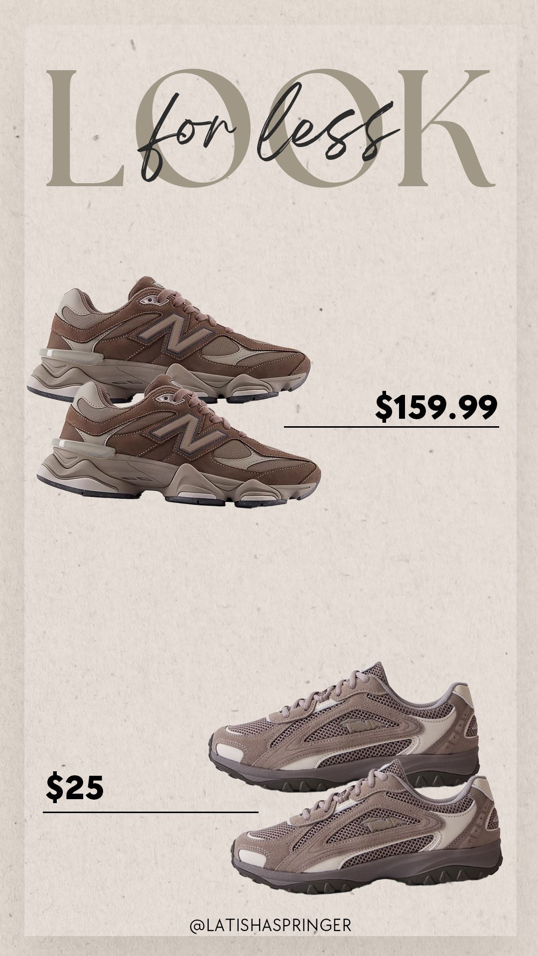 My favorite New Balance 9060s are worth every penny, but if you’re looking for something at a better price point, these $25 sneakers are the perfect pair! 

#saveorsplurge

Look for less. New balance 9060. Walmart sneakers. Walmart trending sneakers. Trendy brown sneakers. New balance new arrivals.

#LTKootd #LTKSeasonal #LTKActive