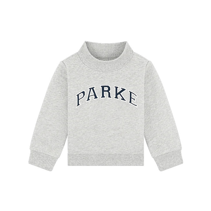 Kids OG Varsity Mockneck - Classic Grey + Denim | Parke