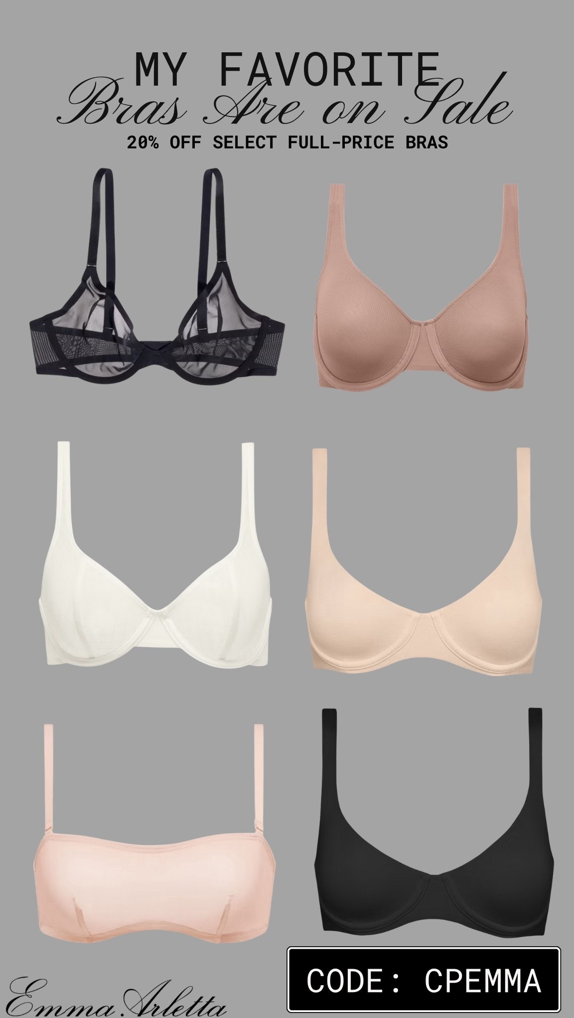 My fav bras are on sale!!! Use code: CPEMMA to get 20% off select full-price bras 🫶🏼

Bra, plus size, sale, strapless bra, undergarments 

#LTKStyleTip #LTKSaleAlert #LTKPlusSize