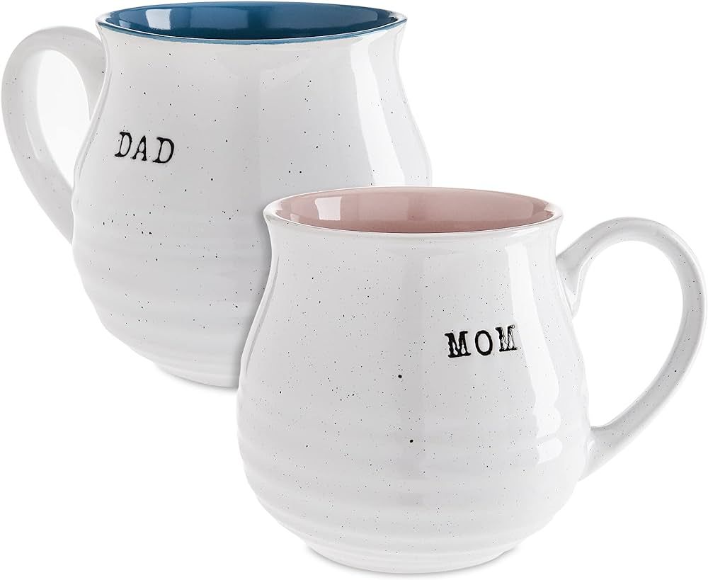 SHEFFIELD HOME Set of Coffee Mugs- Mom and Dad 2 Pack Stoneware Mugs | Amazon (US)