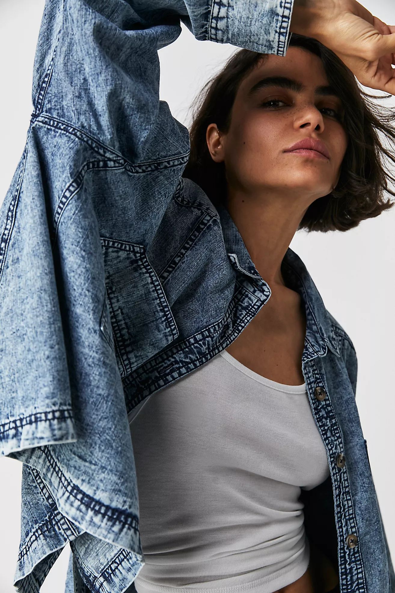 Back To You Denim Top | Free People (Global - UK&FR Excluded)