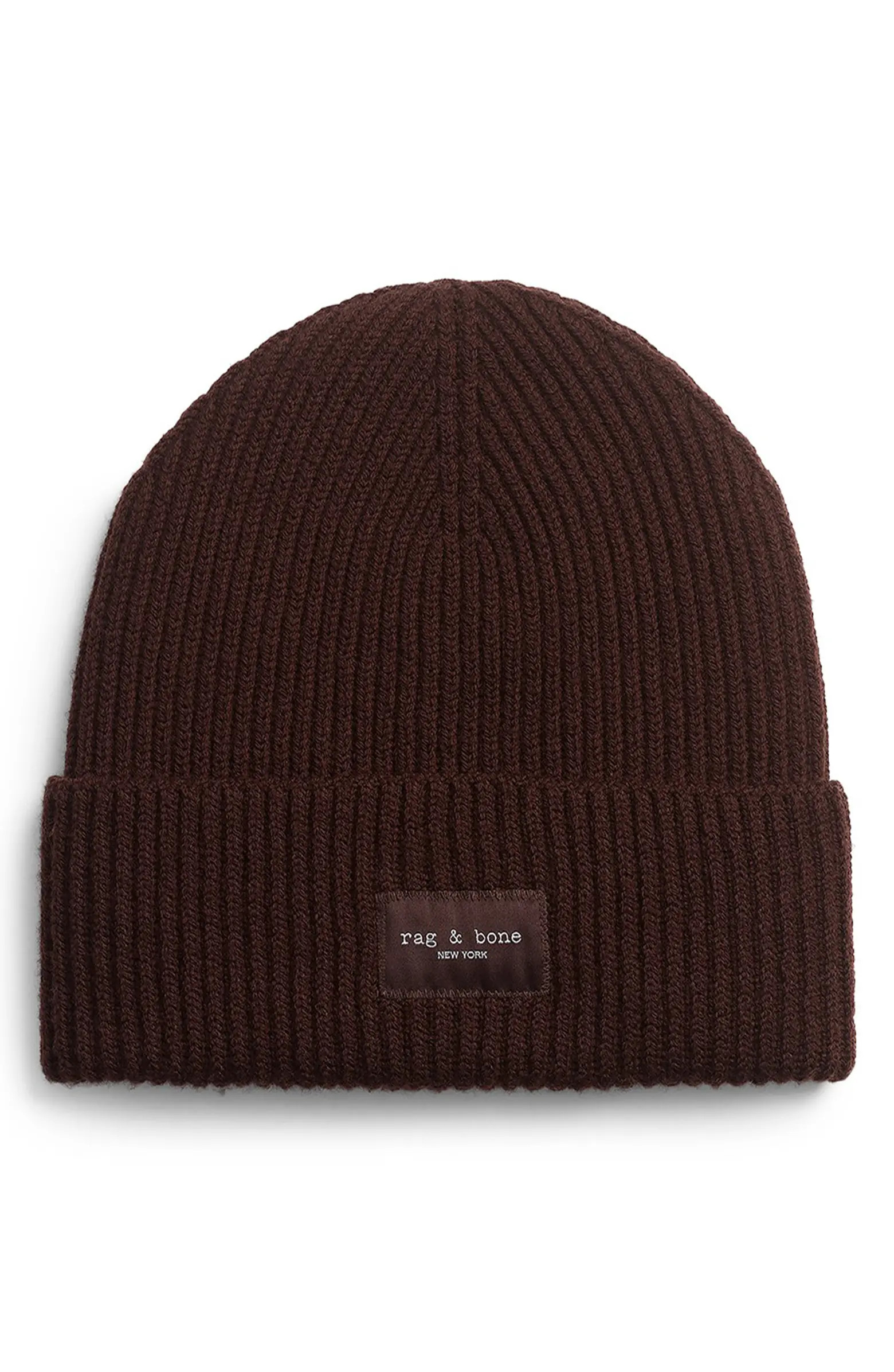 Blake Logo Patch Wool Blend Rib Beanie | Nordstrom