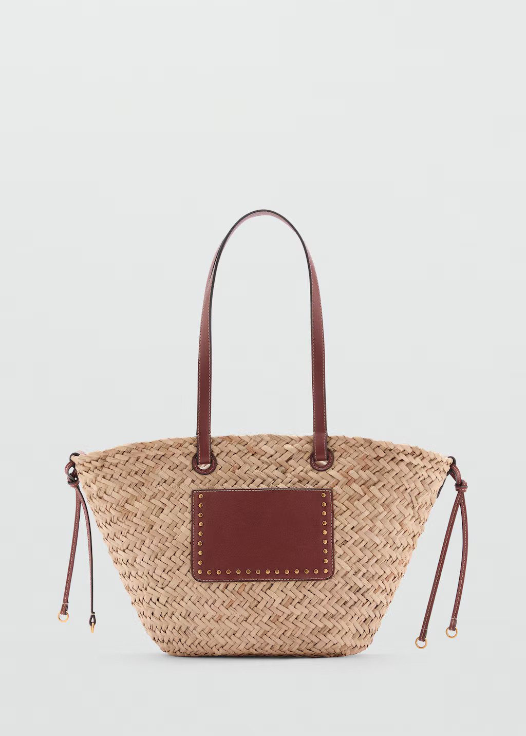 Double handle shoulder bag natural fiber | Mango (US/MX/AU)