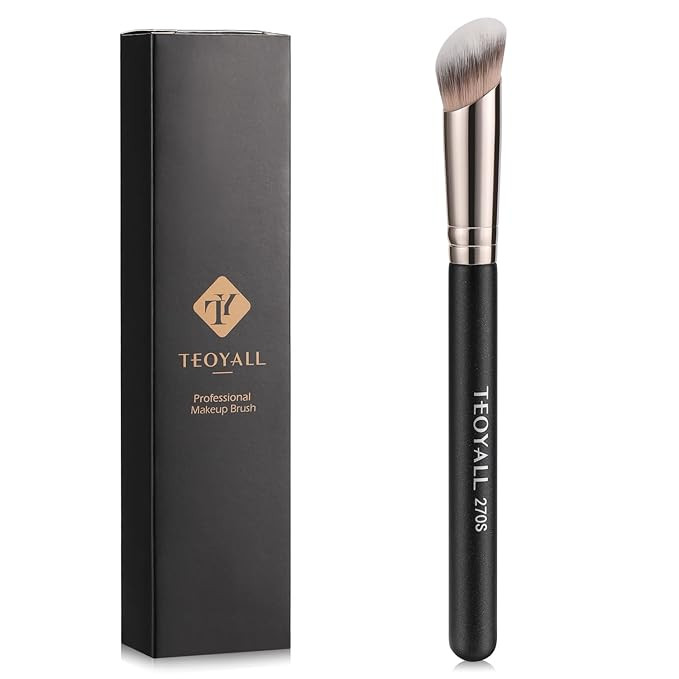 TEOYALL Under Eye Concealer Brush, Angled Contour Brush Synthetic Kabuki Brush for Concealing Ble... | Amazon (US)