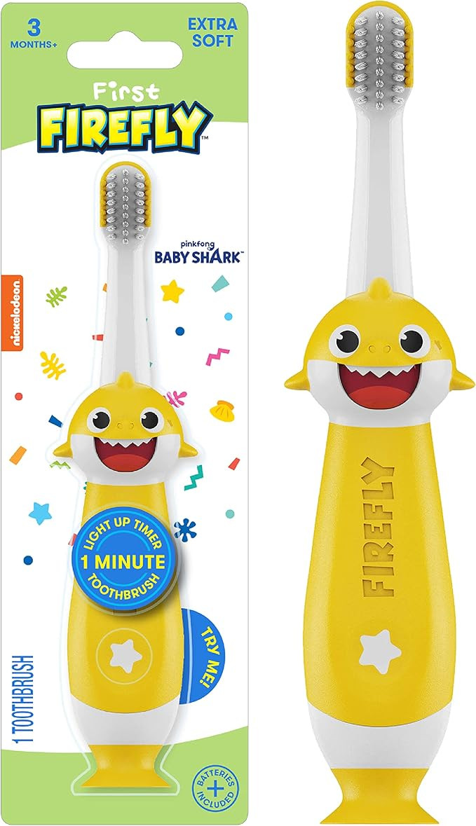FIREFLY First Firefly Training Light Up Toothbrush, Baby Shark, Yellow | Amazon (US)