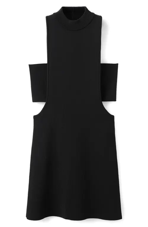 MANGO x Kaia Gerber Cutout Knit Dress in Black at Nordstrom, Size 8 | Nordstrom