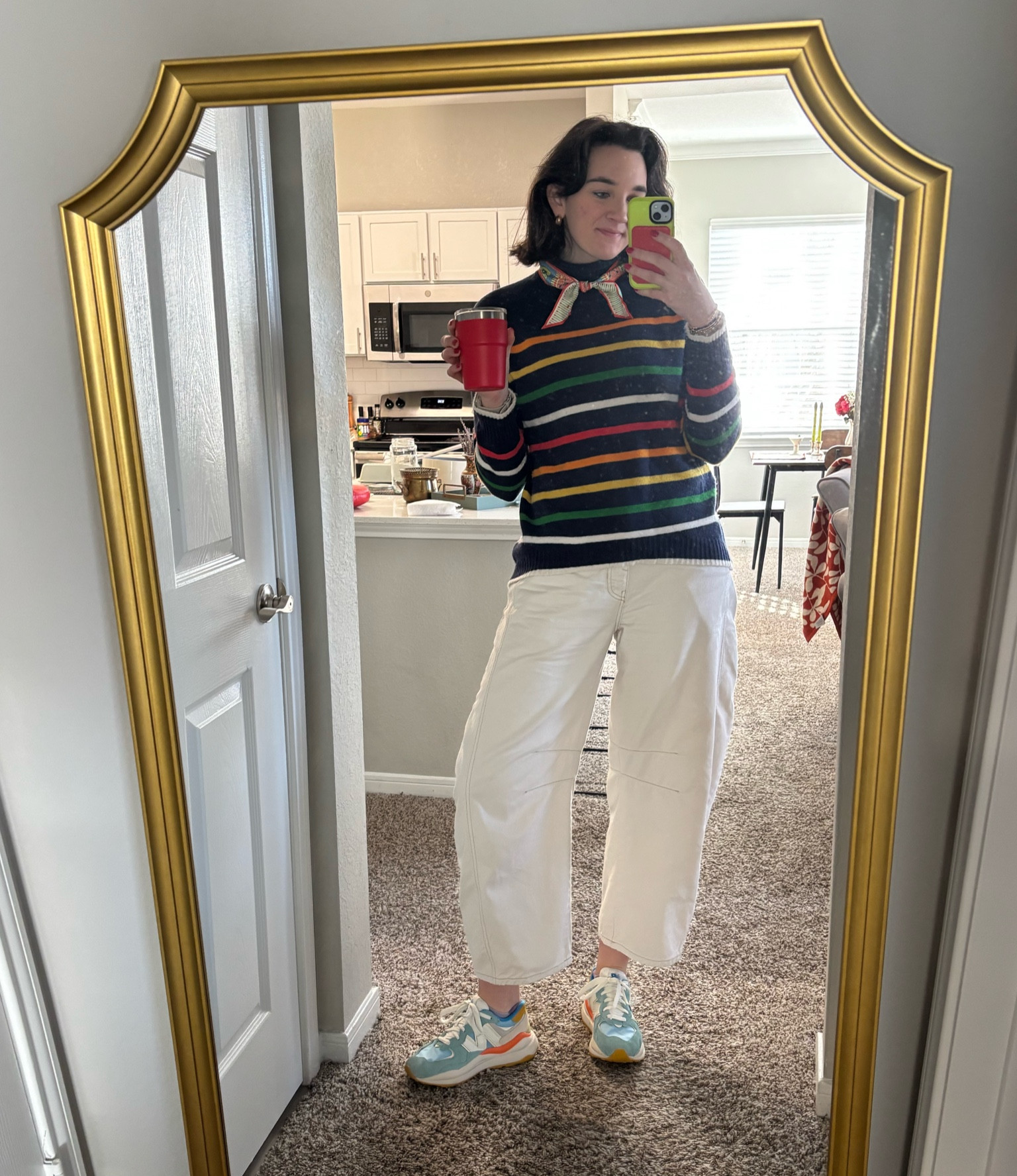 I LIVE in my barrel jeans if you can’t tell. My sweater is old J Crew but I linked similar, jeans are Free People, shoes are New Balance 57/40s but have linked similar, and scarf is Shop Swells. Also always carrying my stackable Yeti travel mug!!


#LTKShoeCrush #LTKFindsUnder100 #LTKWorkwear