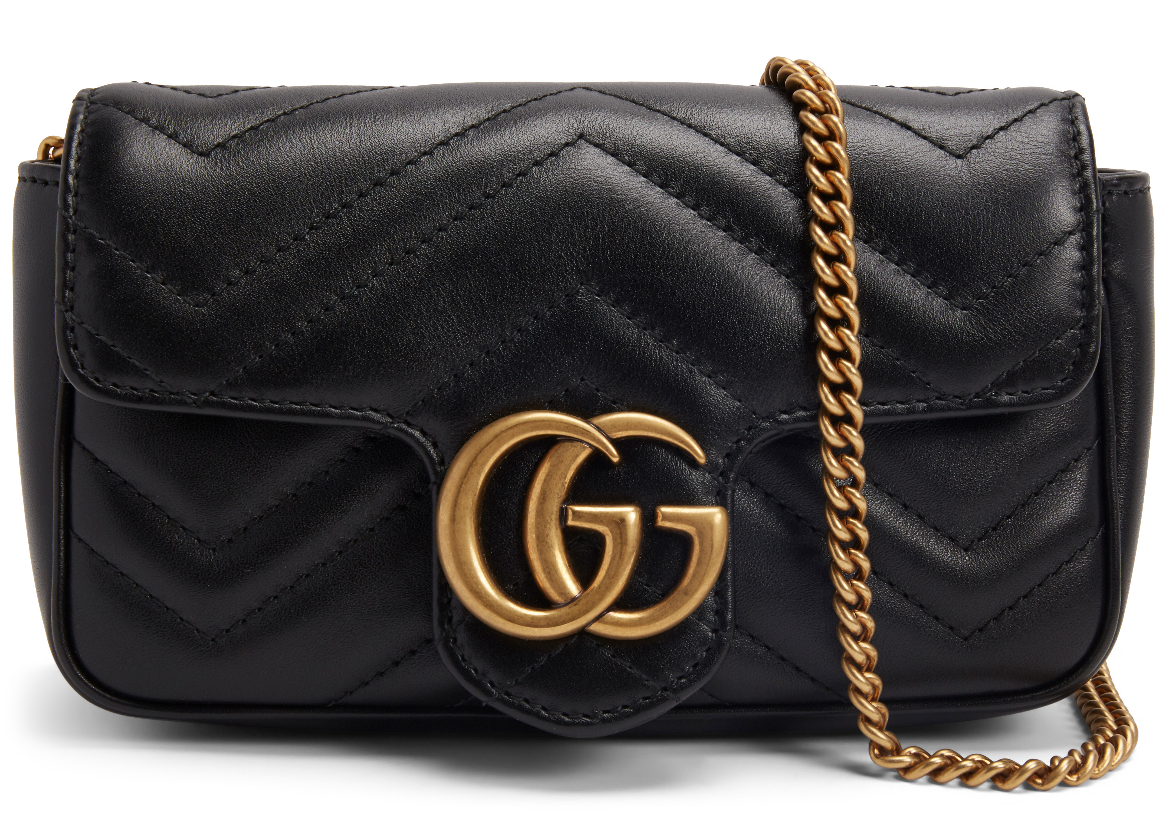 Gucci GG Marmont Matelasse Super Mini Bag Black | StockX