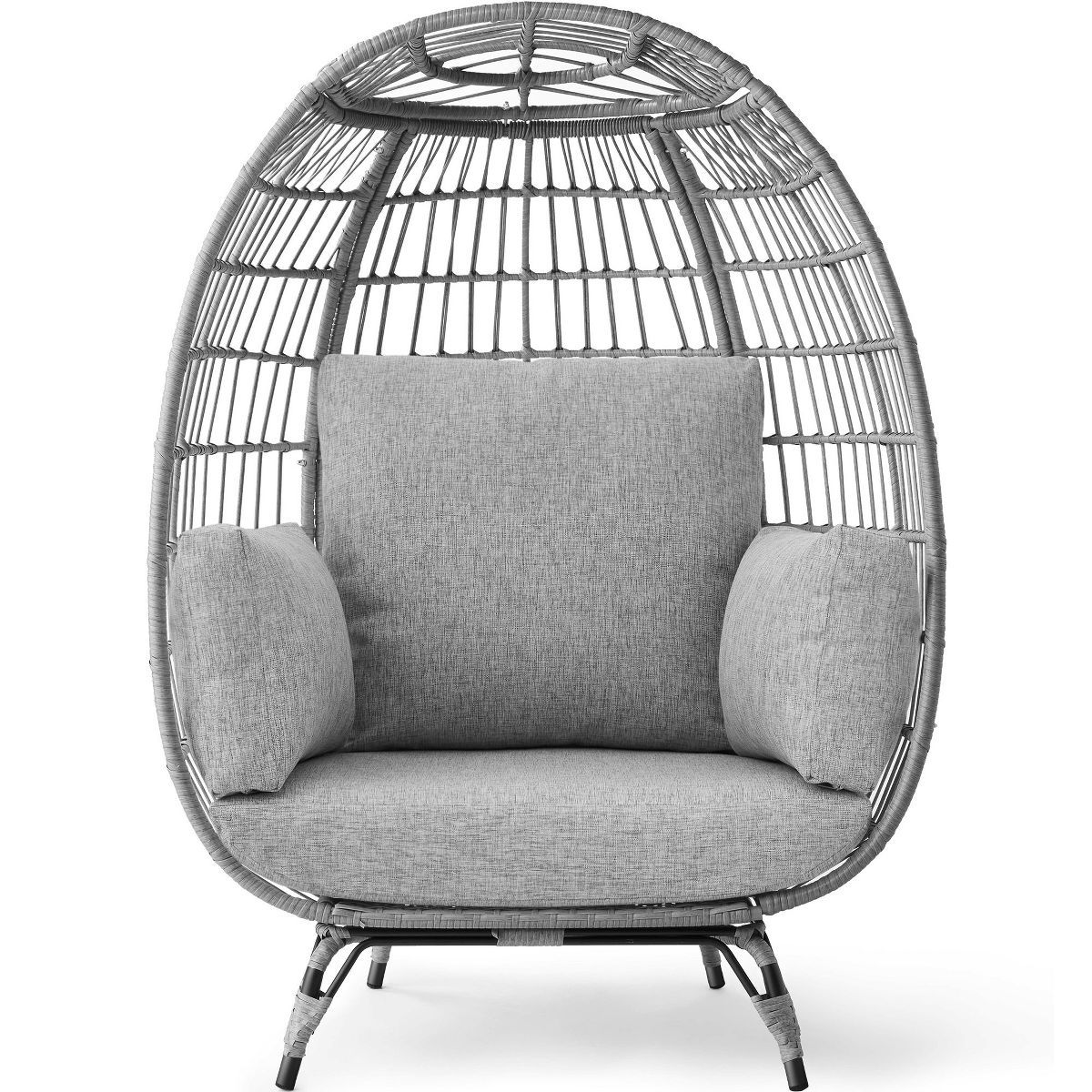 Best Choice Products Wicker Egg Chair Oversized Indoor Outdoor Patio Lounger w/ Steel Frame, 440l... | Target