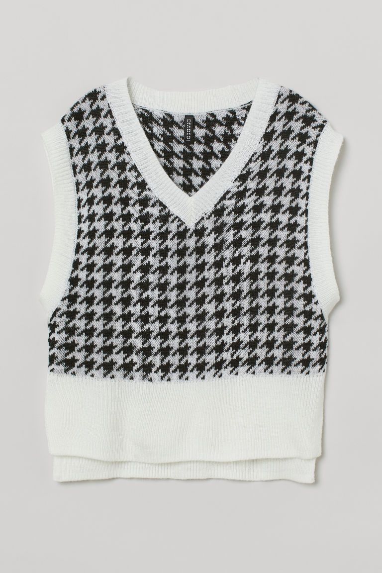 H & M - Cable-knit Sweater Vest - White | H&M (US)