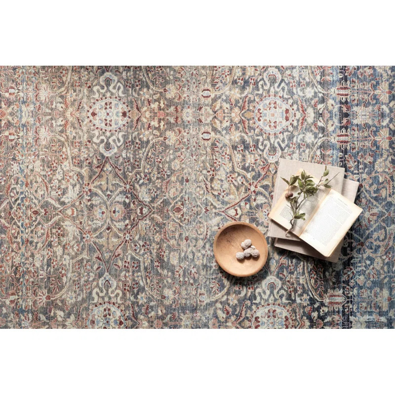 Chris Loves Julia x Loloi Jules Oriental Denim/Spice Area Rug | Wayfair North America