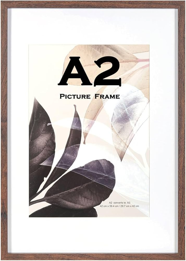 Scholar Tree Walnut A2(42x59.4cm) Photo Frames, Wooden Picture Frames A2 with Mount for A3 Frame,... | Amazon (UK)