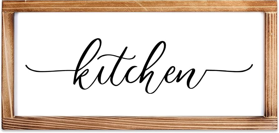 Farmhouse Kitchen Sign Wall Decor 8x17 In, Kitchen Farmhouse Decor Sign, Vintage Farmhouse Kitche... | Amazon (US)