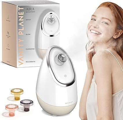 Vanity Planet Aira Ionic Facial Steamer (Beige) - Pore Cleaner That Detoxifies, Cleanses and Mois... | Amazon (US)