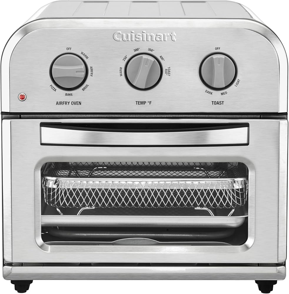 Cuisinart Compact Air Fryer Toaster Oven, Stainless Steel Fryer with 6-in-1 Functions, Adjustable... | Amazon (US)
