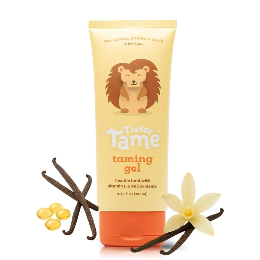 T is for Tame Taming Gel - Boys & Girls Baby Hair Styling Gel for Frizz Control, Flyaways - Natural Toddler, Kids Hair Tamer, Flexible Hold, 3.38fl oz, 1 Pack | Amazon (US)