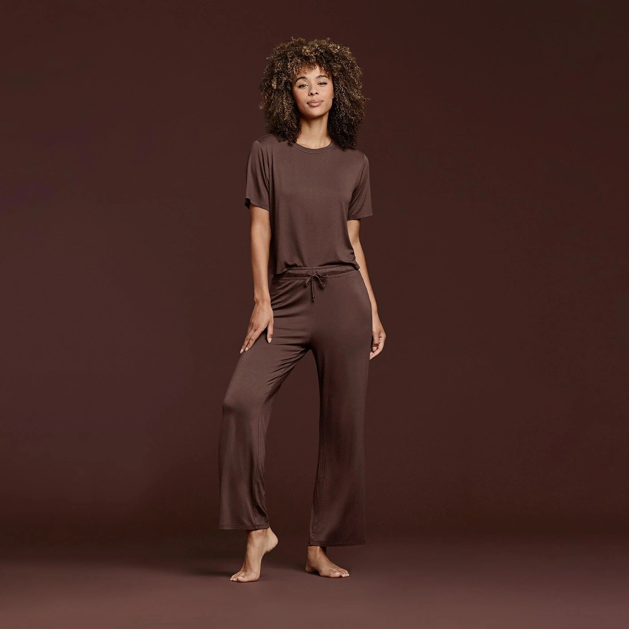 Women's Pajama Set - Coffee - nuuds | nuuds