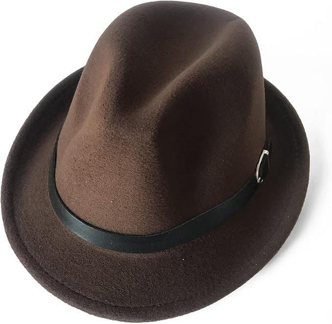 New York Jazz Gangster Detachable Belt Stain Resistant Crushable Retro Dress Fedora Hat Europe Br... | Amazon (US)