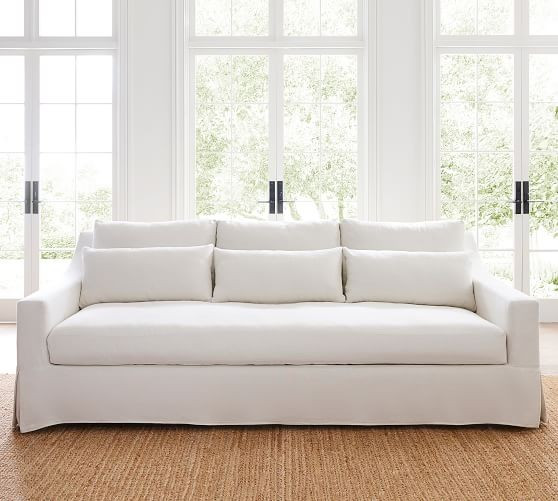 York Slope Arm Deep Seat Slipcovered Sofa | Pottery Barn (US)
