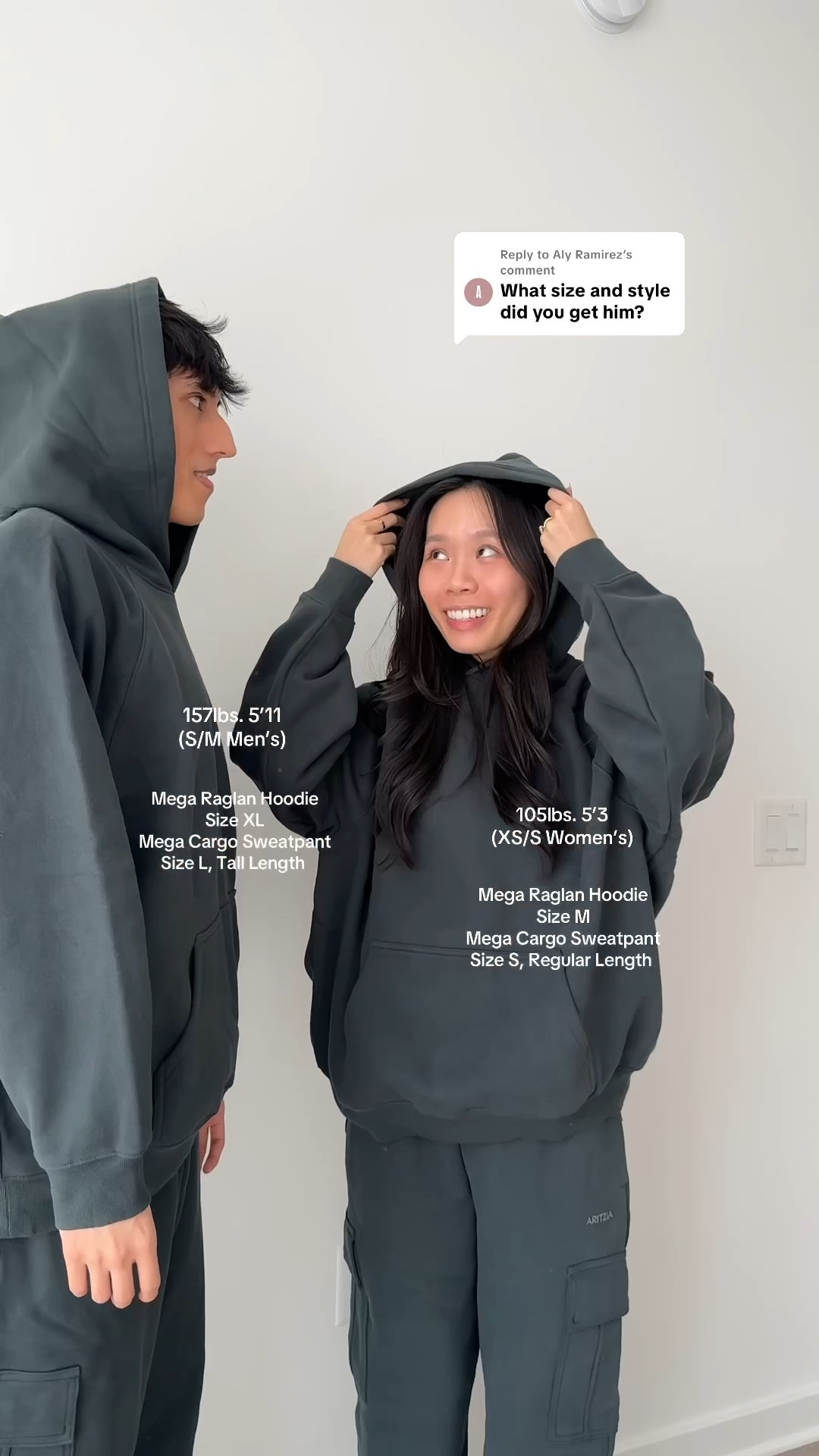 
aritzia sweat sets size guide for men & women
- Cozy Sweatfleece Mega Raglan Hoodie
- Cozy Sweatfleece Mega Cargo Sweatpant
in mineral green #aritzia 

#LTKGiftGuide #LTKCyberWeek #LTKMens