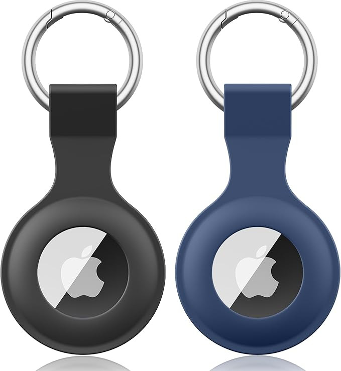 【2 STÜCK】 Wanme Hülle für Apple AirTag Anhänger mit Schlüsselanhänger, AirTags Silikon ... | Amazon (DE)