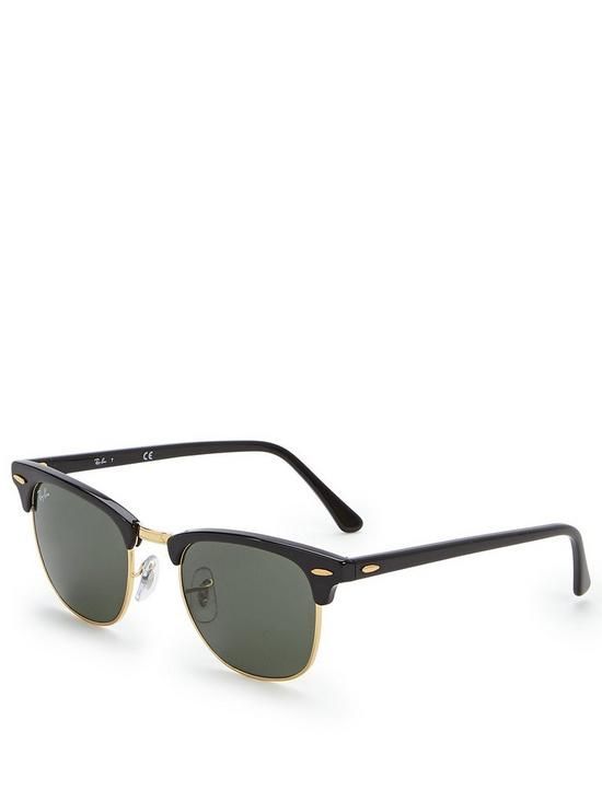 Clubmaster Sunglasses - Black | Very (UK)
