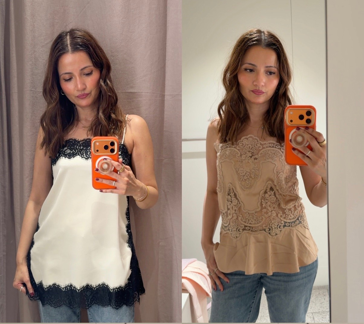 zara and h&m lace camisole 

#LTKpartywear #LTKstyletip #LTKcanada