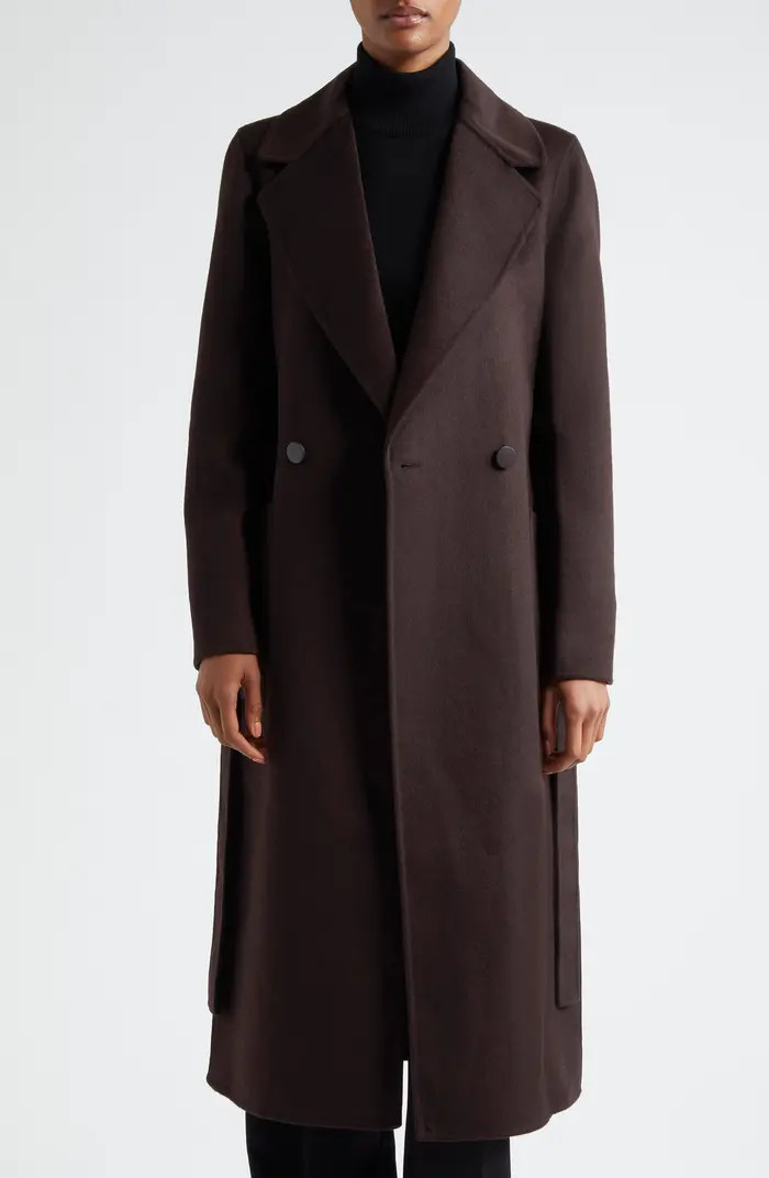 Lucia Tie Waist Wool Blend Coat | Nordstrom