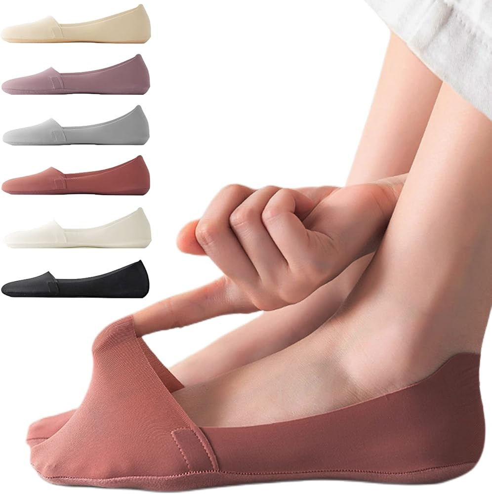 Lomitract Thin No Show Socks (Women 5-12), Made of Ice Silk Surface on the Surface & Cotton on th... | Amazon (US)
