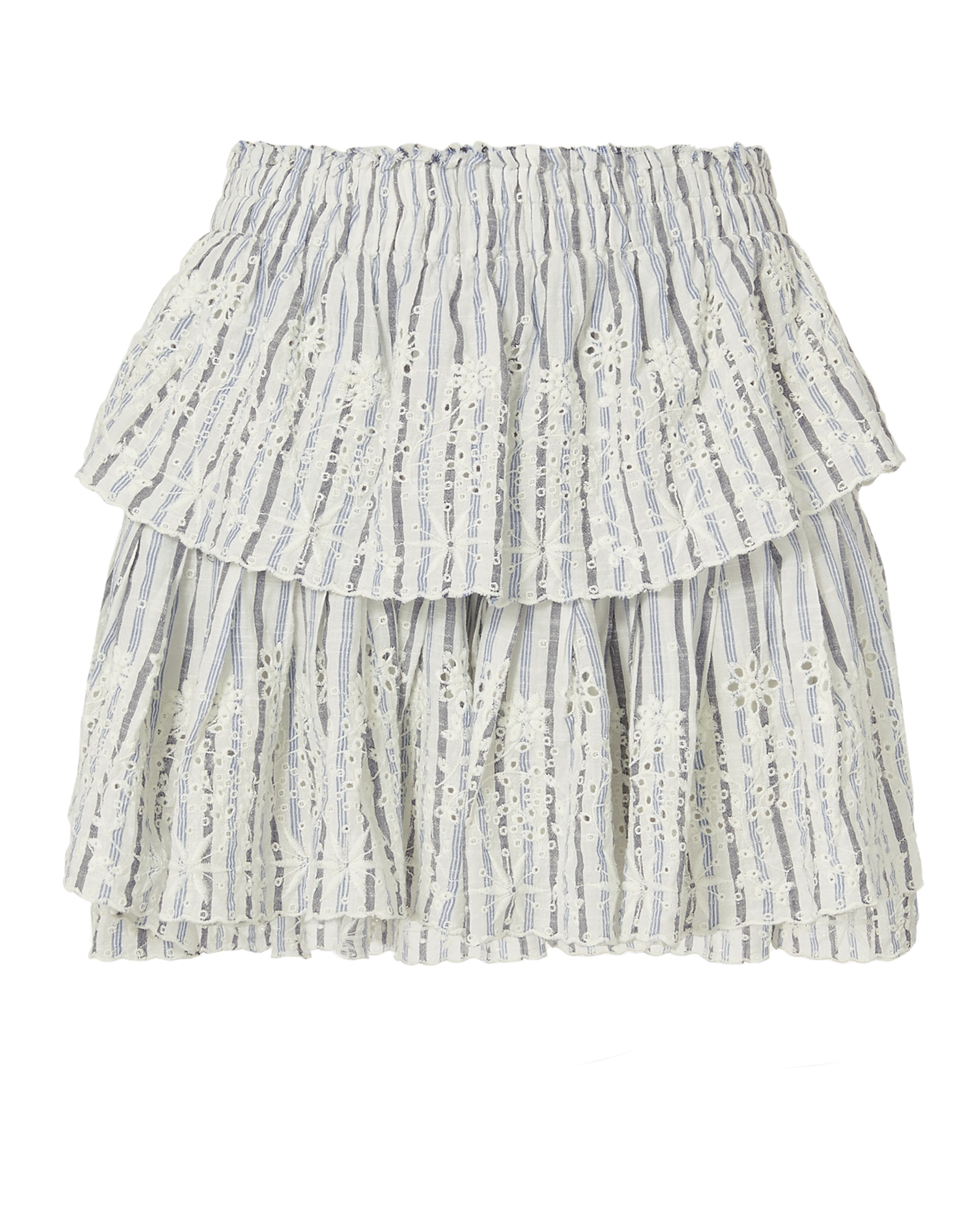LOVESHACKFANCY Ruffle Embroidered Mini Skirt Pattern P | Intermix