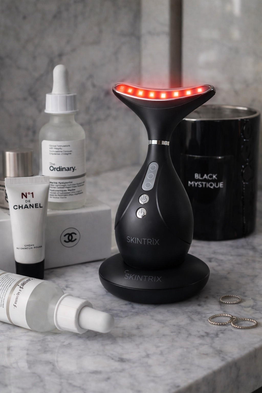 Elevate your skincare routine with the SKINTRIX LED Face & Neck Massager. This advanced beauty device helps improve skin tone, boost circulation and support a radiant glow. Perfect for lifting, relaxing facial muscles and enhancing your daily skincare ritual for smoother, healthier-looking skin.

#skincare
#beautydevice
#ledfacemask
#skincareroutine
#beautytools
#antiaging
#facemassage
#skincaretools
#glowingskin
#beautyhacks
#beautyroutine
#skincaretips
#ltkbeauty
#pinterestbeauty
#luxurybeauty
