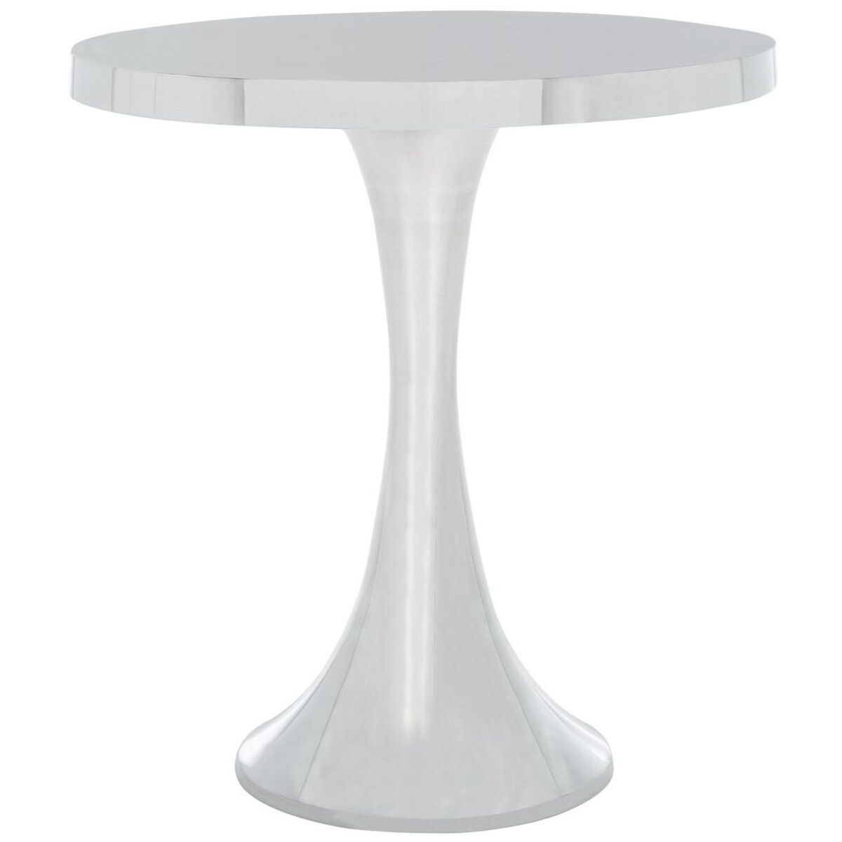 Galium Aluminum Round Top Side Table - Silver - Safavieh. | Target