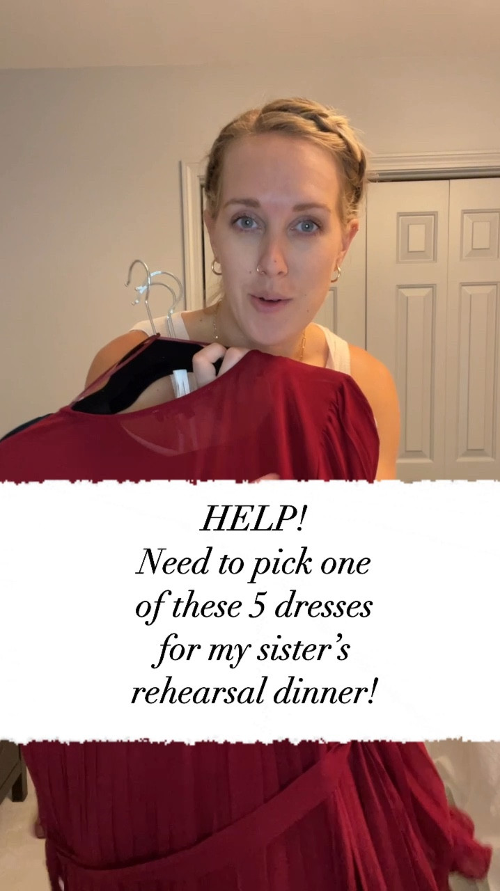 5 rehearsal dinner dresses or wedding guest dresses that are a mix of maternity and non-maternity. All are bump friendly if not specified for maternity!👏🏼🩷

#LTKFindsUnder50 #LTKVideo #LTKBump